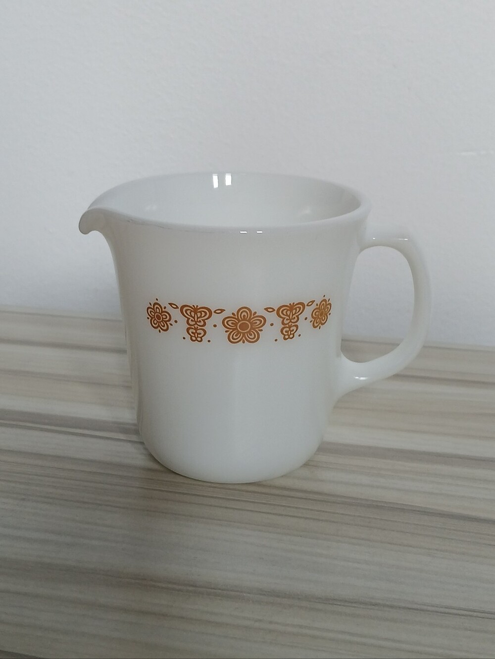 Vintage Pyrex Corning Butterfly Gold Creamer